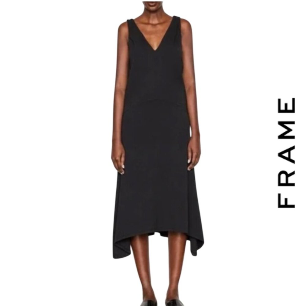 FRAME | Women's Savannah Knit Dress, Noir Black, Medium